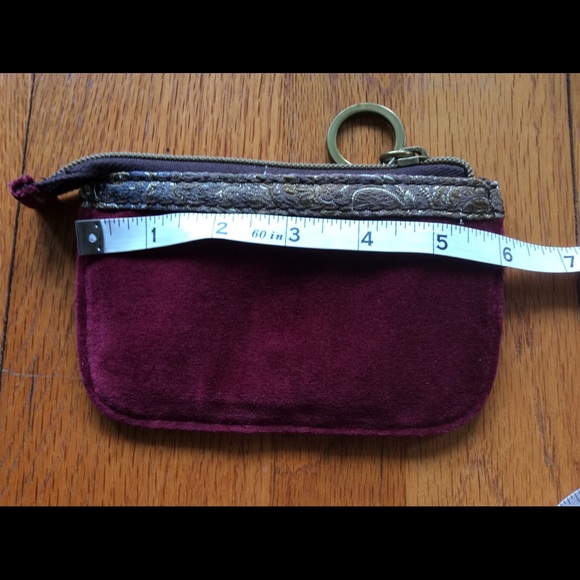 Lucky Brand🍀Velvet Applique Heart Coin Purse. - Picture 5 of 13